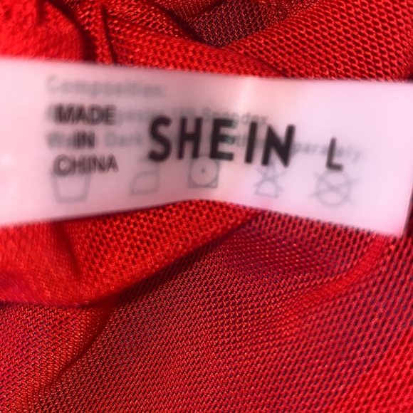 ❤️ Shein sheer red long sleeve top size large ❤️ - Picture 4 of 4